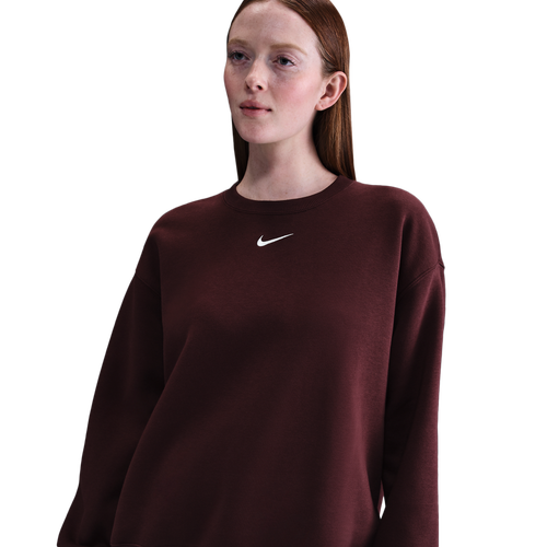 Nike NSW Phoenix Fleece OS Long Crew - Nike Burgundy Crush/Sail