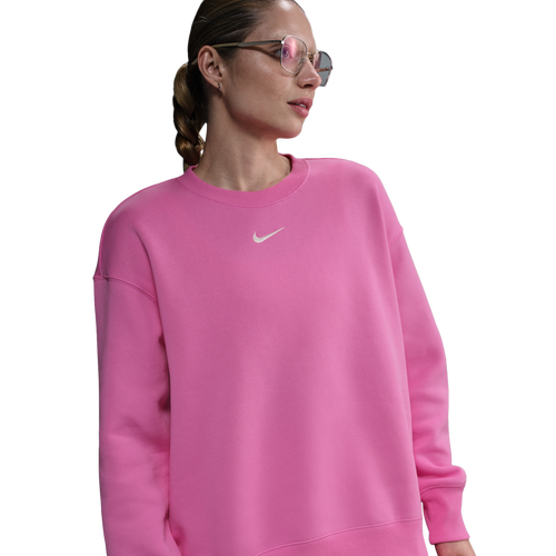 Nike NSW Phoenix Fleece OS Long Crew - Nike Sail/Playful Pink