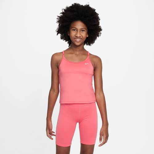 Nike Kids' Girls  Dri-fit Indy Tank Bra In Sea Coral/white