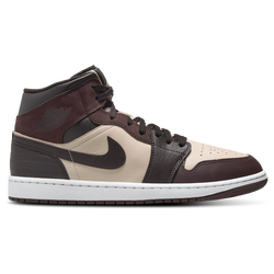 Men's - Jordan Air Jordan 1 Mid SE - Metallic Gold/Sanddrift/Velvet Brown