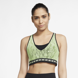 Women's - Nike Swoosh Bra - Black/Volt