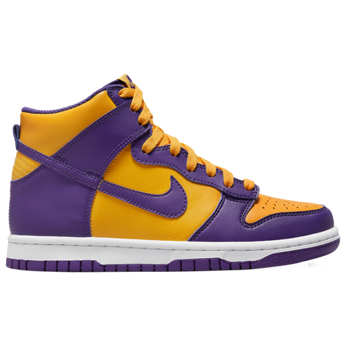 

Nike Boys Nike Dunk High - Boys' Grade School Basketball Shoes Court Purple/Court Purple/University Gold Size 4.0