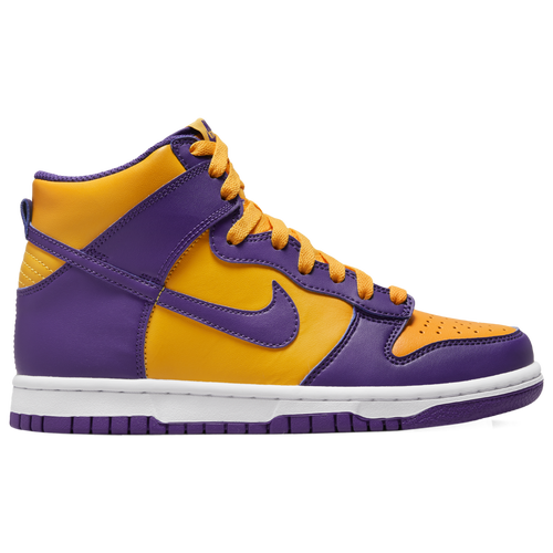 

Nike Boys Nike Dunk High - Boys' Grade School Shoes Court Purple/Court Purple/University Gold Size 04.0