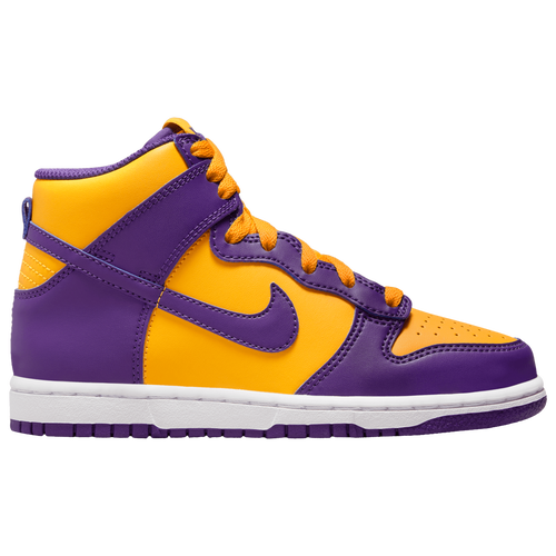 

Nike Boys Nike Dunk High - Boys' Preschool Basketball Shoes Court Purple/Court Purple/University Gold Size 11.0