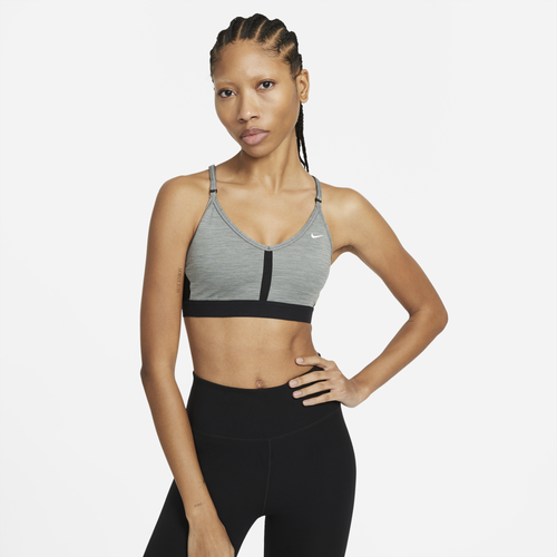 

Nike Womens Nike Indy V-Neck Bra - Womens Gray/Black Size XL