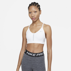 Women's - Nike Indy V-Neck Bra - White/Grey Fog
