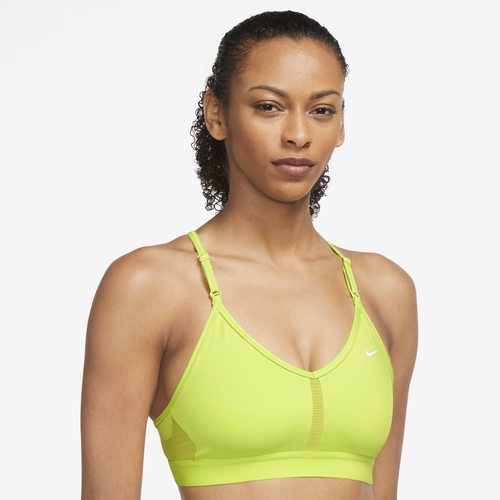 

Nike Womens Nike Indy V-Neck Bra - Womens Atomic Green/White Size XS