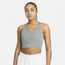 Nike Swoosh Long Line Bra - Women's Gray/White