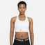 Nike Swoosh Long Line Bra - Women's White/Black