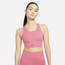 Nike Swoosh Long Line Bra - Women's Pink