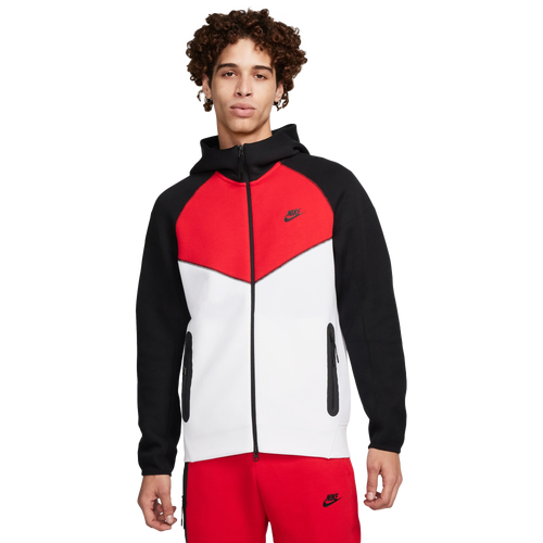 Nike Mens  Tech Fleece Full-zip Wr Hoodie In White/black