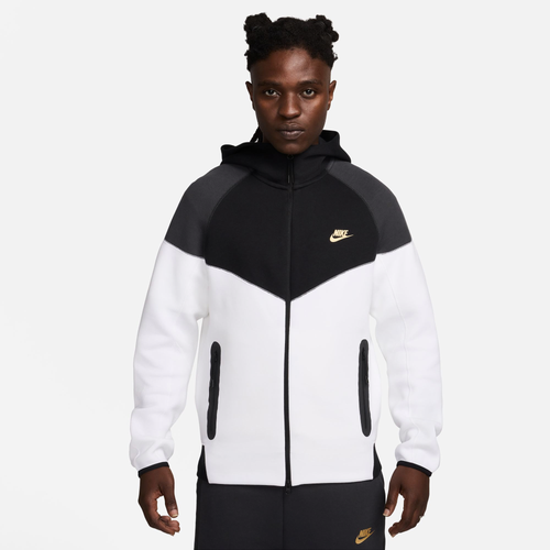 

Nike Mens Nike Tech Fleece Full-Zip WR Hoodie - Mens Gray/White/Black Size XXL
