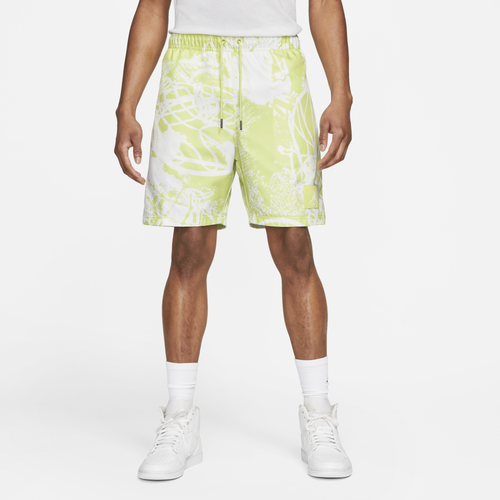 

Jordan Mens Jordan Flight All Over Print Poolside Shorts - Mens Volt/Volt Size L