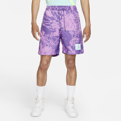 

Jordan Mens Jordan Flight All Over Print Poolside Shorts - Mens Purple/Purple Size 3XL