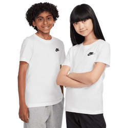 Boys' Grade School - Nike NSW EMB Futura T-Shirt - White