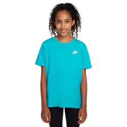 Boys' Grade School - Nike NSW EMB Futura T-Shirt - Dusty Cactus/White