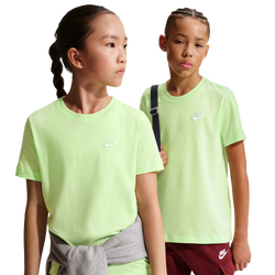 Boys' Grade School - Nike NSW EMB Futura T-Shirt - Light Liquid Lime/White