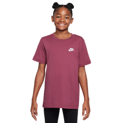 Boys' Grade School - Nike NSW EMB Futura T-Shirt - Maroon/Maroon