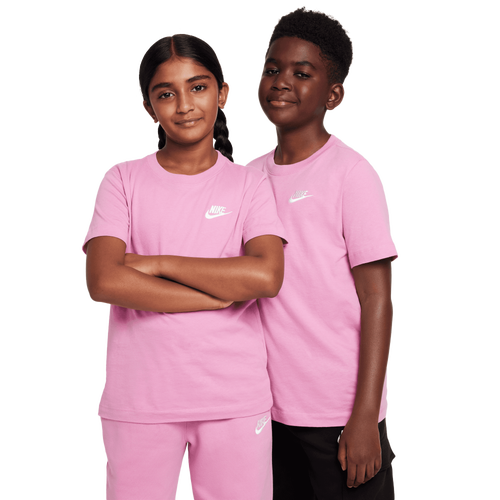 Nike Boys   Nsw Emb Futura T-shirt In Pink/white