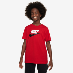 Boys' Grade School - Nike NSW Futura HBR T-Shirt - University Red/White