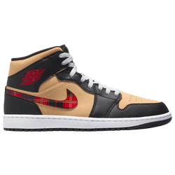 Men's - Jordan AJ 1 Mid - Black/Multi/Red