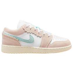 Girls' Grade School - Jordan Air Jordan1 Low SE EDG - Guava Ice/Jade Ice/White