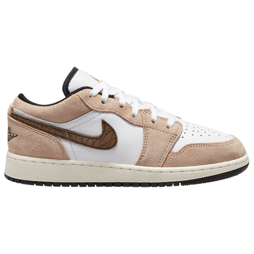

Boys Jordan Jordan Air Jordan 1 Low SE - Boys' Grade School Shoe Metallic Gold/White/Hemp Size 04.5