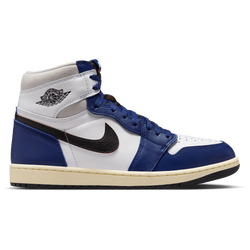 Men's - Jordan Retro 1 High OG - White/Neutral Grey/Deep Royal Blue