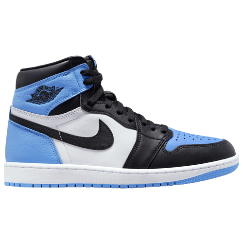 

Jordan Mens Jordan Retro 1 Hi OG RMSTD - Mens Basketball Shoes Black/White/Blue Size 10.0