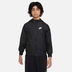 Boys' Grade School - Nike Windrunner Hooded Jacket - Black/Black/Black