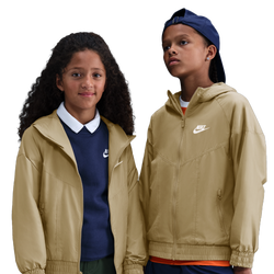 Boys' Grade School - Nike Windrunner Hooded Jacket - Parachute Beige/Parachute Beige/Parachute Beige