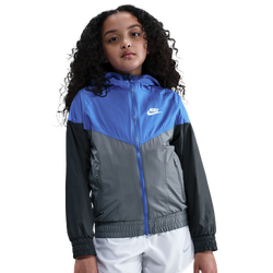 Boys' Grade School - Nike Windrunner Hooded Jacket - Comet Blue/Grey