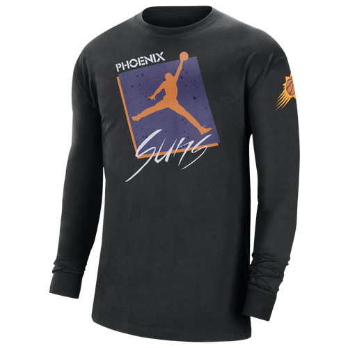 

Nike Mens Nike Suns Courtside Statement Long Sleeve T-Shirt - Mens Black/Orange Size M