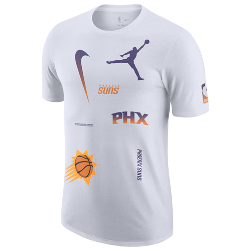 Nike Mens Phoenix Suns  Suns Statement All Over Print T-shirt In White/blue