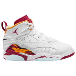 Boys' Preschool - Jordan MVP - White/Cardinal Red/Vivid Orange