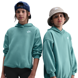 Girls' Grade School - Nike NSW Club Fleece Oversized PO Hoodie - White/Cannon/Cannon