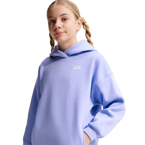  - Nike NSW Club Fleece Oversized Pullover Hoodie - Light Thistle/White