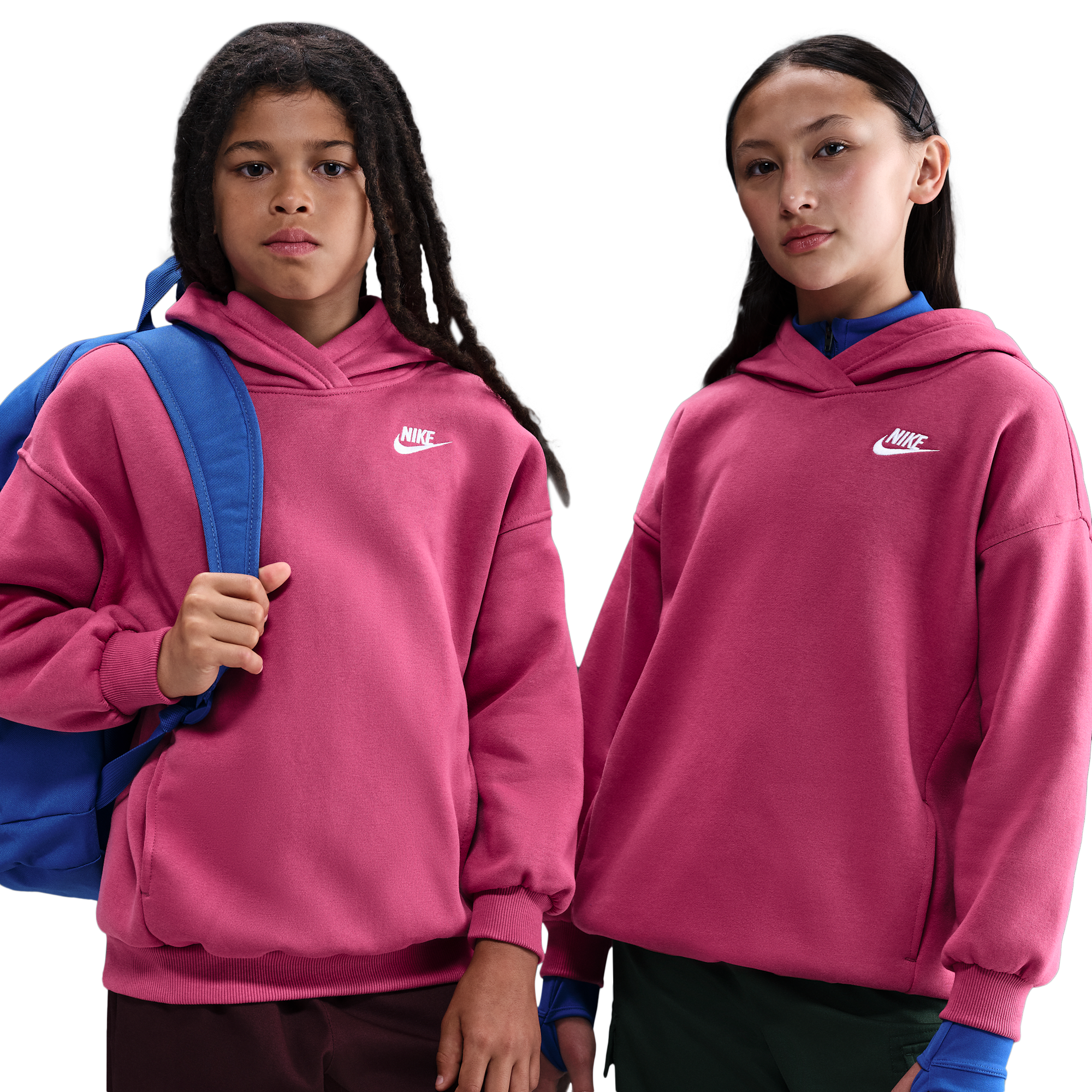 Nike NSW Club Fleece Oversized PO Hoodie - Girls