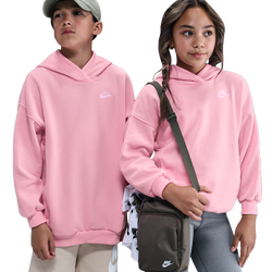 Girls' Grade School - Nike NSW Club Fleece Oversized PO Hoodie - Medium Soft Pink/Medium Soft Pink