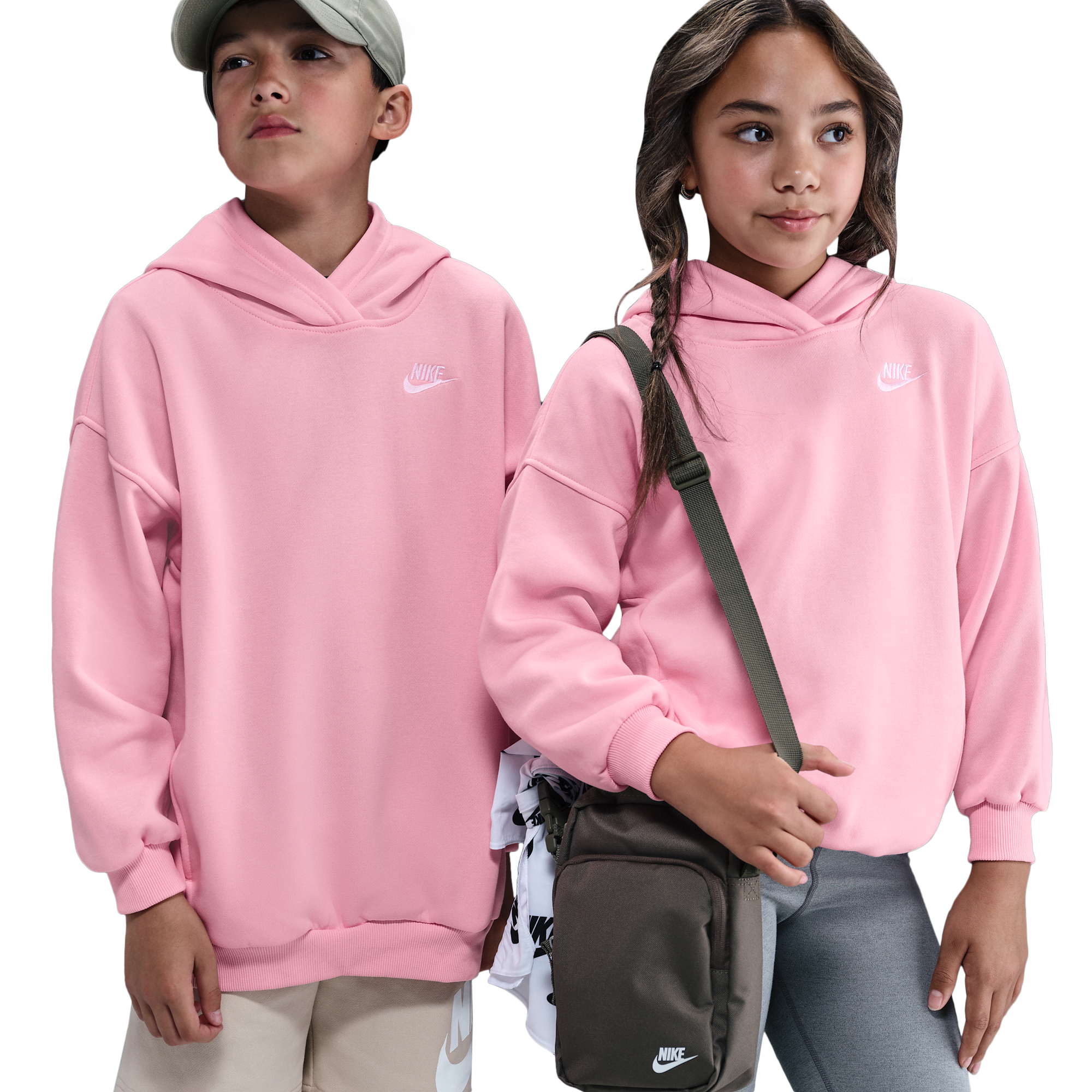 Nike NSW Club Fleece Oversized PO Hoodie - Girls' Grade School