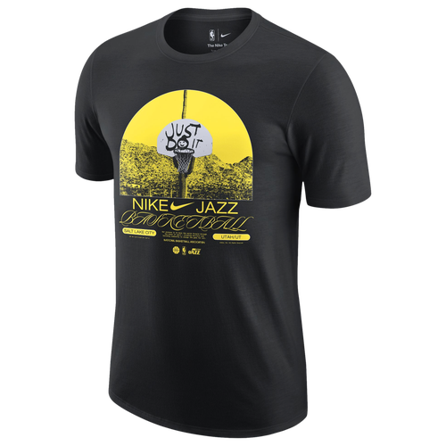 

Nike Mens Nike NBA CTS Max 90 GFX T-Shirt - Mens Black/Yellow Size L