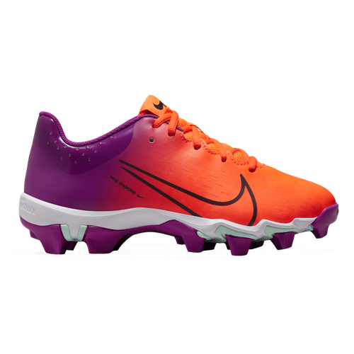 

Nike Girls Nike Hyperdiamond 4 Keystone - Girls' Grade School Baseball Shoes Orange/Black/Vivid Purple Size 6.0