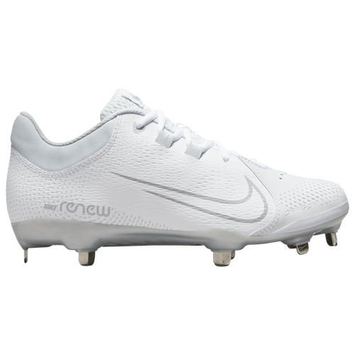 Nike Hyperdiamond 4 Pro - Women's Metal Cleats Shoes - White / Wolf Grey / Pure Platinum - CZ5920-100