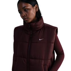 Women's - Nike NSW Therma-FIT Classic Vest - Burgundy Crush/White