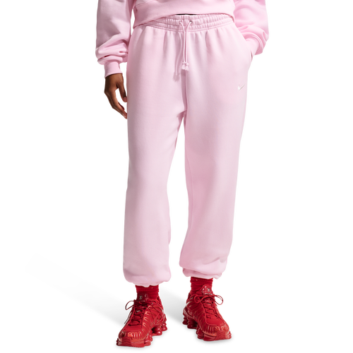 WOMENS - Nike Phoenix HR OS Pants - Sail/Pink Foam