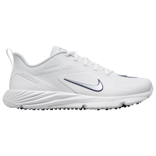 

Nike Mens Nike Alpha Huarache 8 Pro TF Lax - Mens Lacrosse Shoes White/Metallic Silver/College Navy Size 9.0