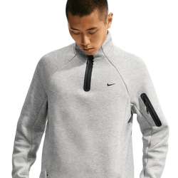 Men's - Nike Tech Fleece Quarter Zip - Gray