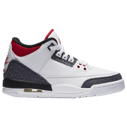 Boys' Grade School - Jordan Retro 3 - White/Red/Black