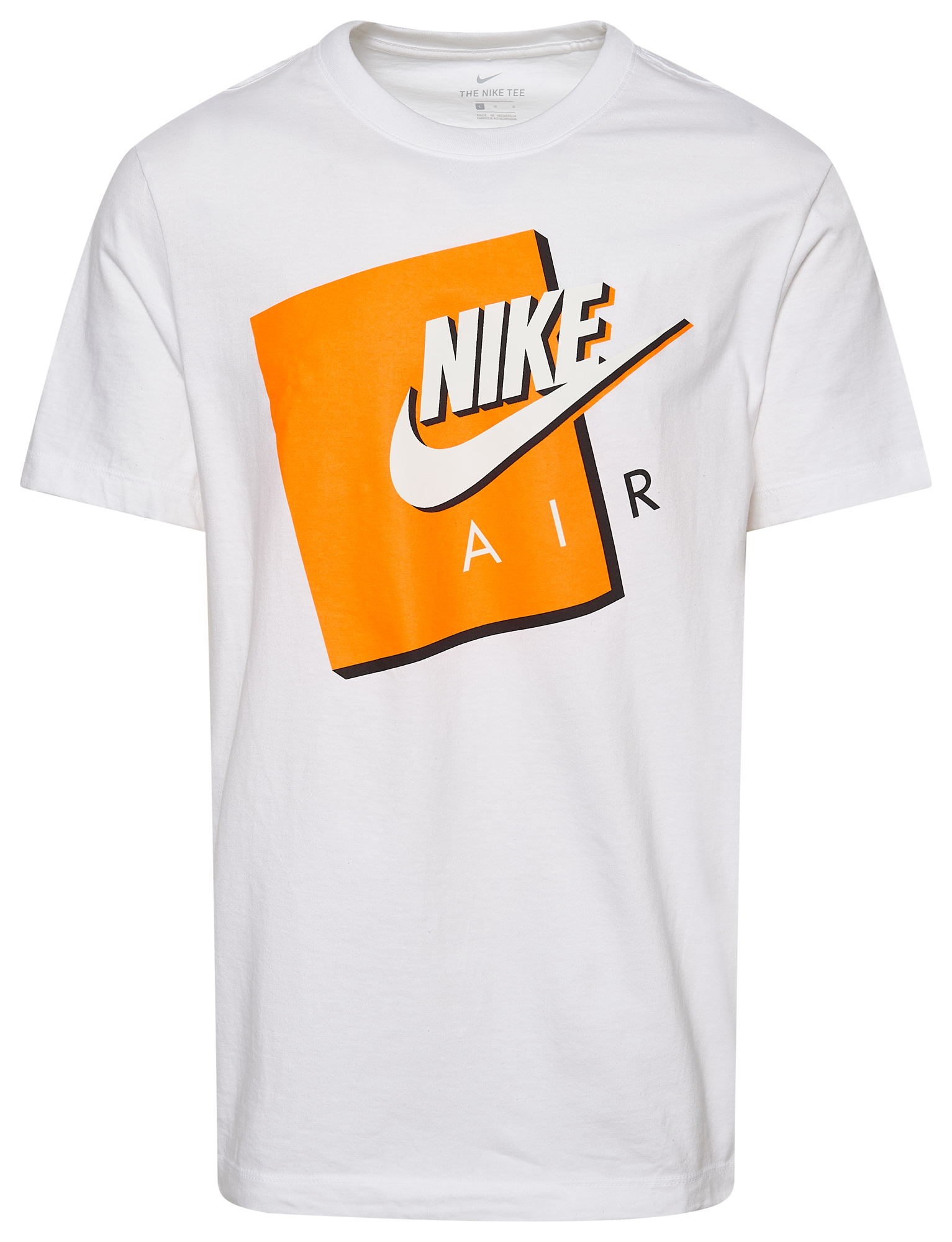 nike white and orange shirt