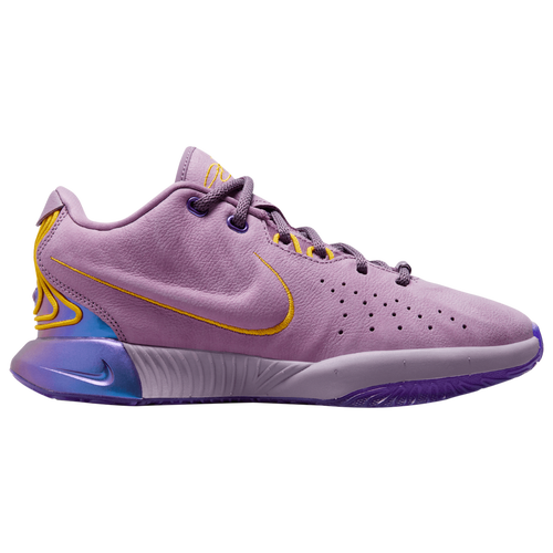 

Nike Boys Lebron James Nike Lebron XXI - Boys' Grade School Basketball Shoes Purple/Yellow Size 6.5